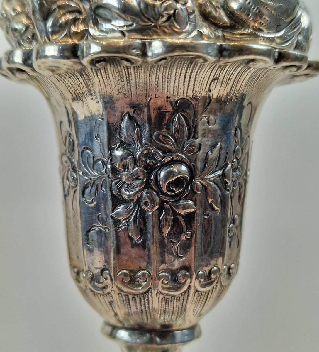 Candlesticks In 800 Silver Hallmark Germany 1888-photo-2